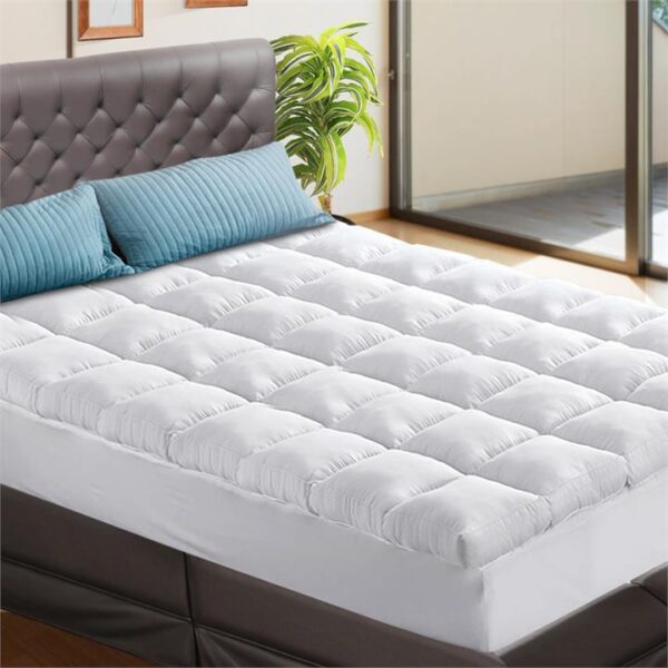 Queen Size Mattress Bed Topper Bamboo Fibre Pillowtop Protector 5cm Thick