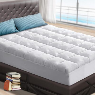 King Single Bed Mattress Topper Bamboo Fibre Pillowtop Protector 5CM Thick