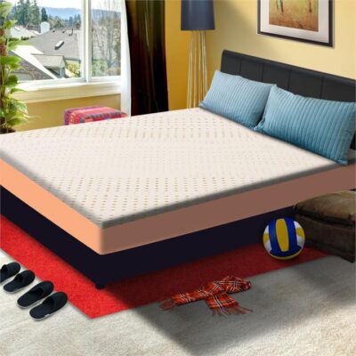 Queen Size Pure Natural Latex Mattress Bed Topper 7 Zone 5cm Thick