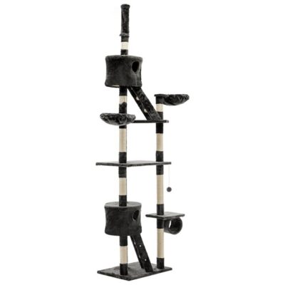 i.Pet Cat Tree 260cm Tower Scratching Post Scratcher Condo House Trees Grey