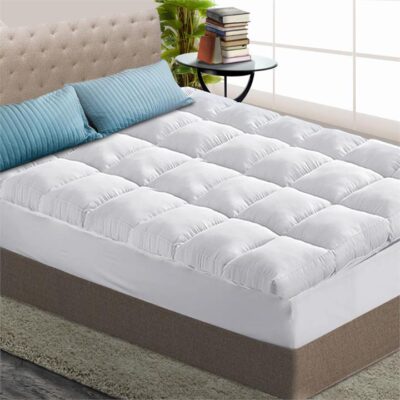 Single Bed Mattress Topper Bamboo Fibre Pillowtop Protector 5cm Thick Soft