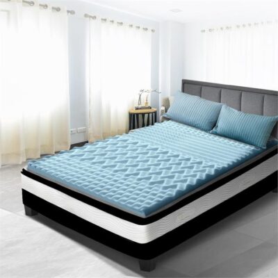 Single Size Cool Gel Memory Foam Mattress Topper Bamboo Cover 8CM 7-Zone